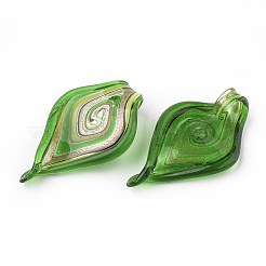 Handmade Gold Sand Lampwork Big Pendants&nbsp;LAMP-S189-19-B