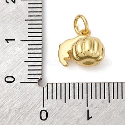 Brass Micro Pave Cubic Zirconia Pendants&nbsp;KK-P308-47G