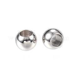 変色しにくい304ステンレススチールビーズ  ロンデル  ステンレス鋼色  4x3mm  穴：2mm&nbsp;STAS-D448-070P