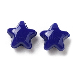 不透明なアクリルビーズ  スター  ダークブルー  11x11.5x7mm  穴：2mm  約1245個/500g&nbsp;OACR-C016-30L