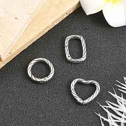 3Pcs 3 Styles 316 Stainless Steel Spring Gate Rings&nbsp;STAS-CJ0003-67