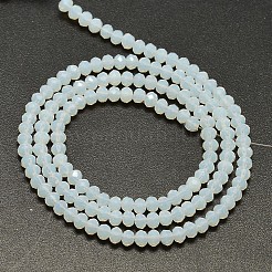 ファセットロンデルオパールビーズ連売り  ライトスカイブルー  3.5x2mm  穴：0.5mm  約140~145個/連  34~35cm&nbsp;EGLA-J134-3x2mm-D01