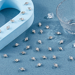 200Pcs Brass Pave Clear Cubic Zirconia Connector Charms&nbsp;KK-FH0007-70P