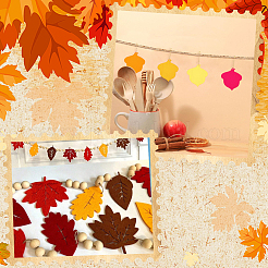 50Pcs Unfinished Wooden Maple Leaf Cutouts Sets&nbsp;DIY-SP0006-74