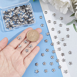 5-Petal Flower Smooth Surface 304 Stainless Steel Bead Caps&nbsp;STAS-UN0042-48