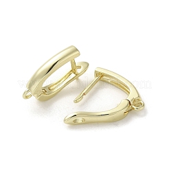 Brass Hoop Earring Findings&nbsp;KK-C048-10G