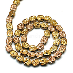 Electroplated Buddha Non-magnetic Synthetic Hematite Bead Strands&nbsp;G-E295-12C