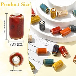 45Pcs 9 Colors Handmade Porcelain Beads&nbsp;PORC-CJ0001-28