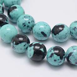 Natural Ocean White Jade Beads Strands&nbsp;G-E346-8mm-07
