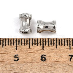 ラックメッキ真鍮製ビーズ  長持ちメッキ  コラム  プラチナ  7x5mm  穴：2mm&nbsp;KK-L236-15P