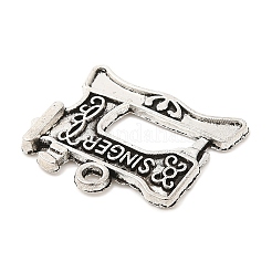 合金のチベット風チャーム  縫製用具  アンティークシルバー  13.5~38x4.5~22x1~7mm  穴：1.6~7mm  18スタイル  1個/スタイル  18個/セット&nbsp;DIY-F121-01AS