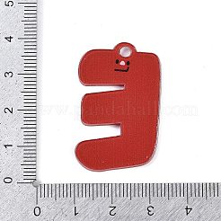 アクリルパーツ  笑顔の文字  文字e  29~38x21.5~34.5x2.3mm  穴：3mm&nbsp;MACR-R002-01E