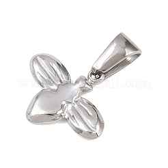 303ステンレススチールペンダント  ミツバチのチャーム  ステンレス鋼色  13x16x2mm  穴：6x2.8mm&nbsp;STAS-K325-19P