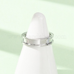 304ステンレススチールカフオープンリング  ステンレス鋼色  5mm  内径：17.4mm&nbsp;SA-CBACA70-01B-P