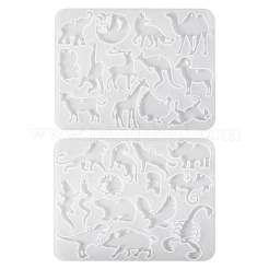 2Pcs 2 Styles DIY Pendant Silhouette Silicone Molds&nbsp;DIY-GN0001-01B