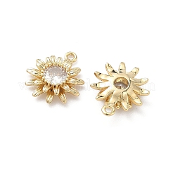 Brass Micro Pave Cubic Zirconia Pendants&nbsp;KK-L260-04G