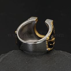 304 Stainless Steel Micro Pave Cubic Zirconia Finger Rings&nbsp;FS-WG5ACE0-02