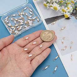 60Pcs Natural Cultured Freshwater Pearl Connector Charms&nbsp;PALLOY-ME00014
