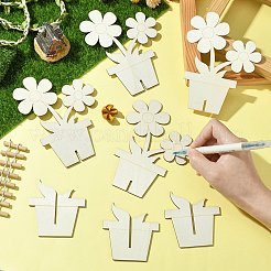 絵画芸術のための未完成の空白の木片  焼き絵  家の装飾  トウモロコシの穂の黄色  花  71~130x69~100x2.5mm&nbsp;WOOD-CJC0011-16C