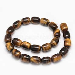 Natural Tiger Eye Barrel Beads Strands&nbsp;G-F240-01B