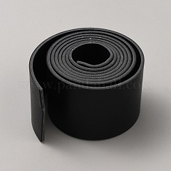 平らな模造革コード  ブラック  50x3mm  約1.42ヤード（1.3m）/ロール&nbsp;AJEW-WH20005-16D-01