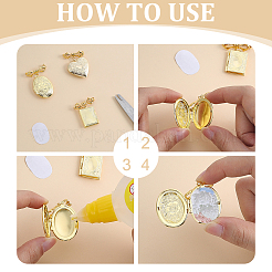 6Pcs 3 Styles Brass Brooches&nbsp;JEWB-ME00001