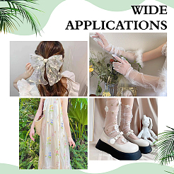 Polyester Organza Flower Fabric&nbsp;DIY-PH0038-38C