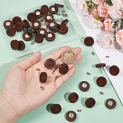 40Pcs Wooden Stud Earring Findings&nbsp;FIND-SC0008-96B