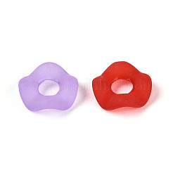 Frosted Transparent Acrylic European Beads&nbsp;OACR-Q197-05