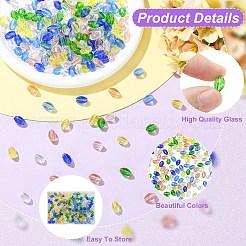 210Pcs 7 Colors Transparent Glass Beads&nbsp;GL-YW9D8D-02