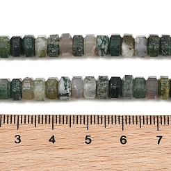Natural Moss Agate Beads Strands&nbsp;G-G317-A26-3X6MM