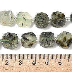天然石プレナイトビーズ連売り  ナゲット  シードビーズで  9.5~13x8.5~12.5x5~6mm  穴：1.2mm  約28個/連  14.96''（38cm）〜15.55''（39.5cm）&nbsp;G-I394-D16