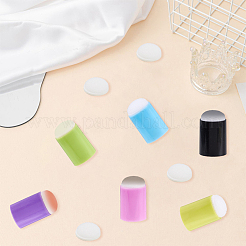 ペイント用プラスチックフィンガースポンジダウバー30個6色  フィンガーペイント用粘着スポンジヘッド36個付き  ミックスカラー  29.5x18.5mm  内径：16.5mm  5個/カラー&nbsp;AJEW-CP0011-12