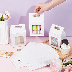 Rectangle Paper Gift Bags with Window&nbsp;CON-WH0088-85C