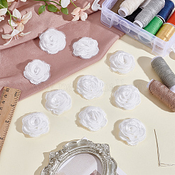 24Pcs 3D Rose Flower Polyester Computerized Embroidered Ornament Accessories&nbsp;DIY-HY0002-58