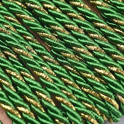 3層ナイロン糸  メタリックコード付き  ジュエリー作りのための  ライムグリーン  1.5mm  約3.28ヤード（3m）/カード&nbsp;NWIR-WH0009-14A-06