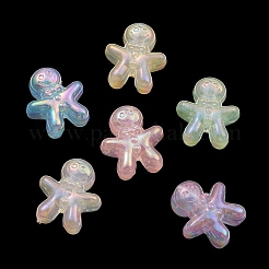 Luminous UV Plating Rainbow Iridescent Acrylic Beads&nbsp;PACR-E002-04