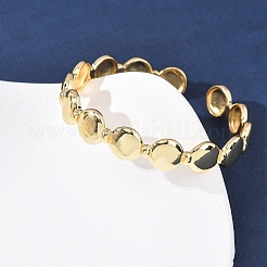 Brass Cuff Bangles for Women&nbsp;BJEW-C140-29G