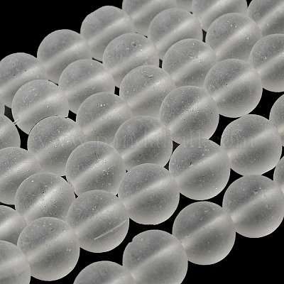 Baking Paint Transparent Glass Bead Strands&nbsp;GLAA-S031-10mm-13-1