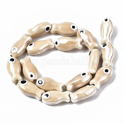 Handmade Porcelain Ceramic Beads Strands&nbsp;PORC-T006-03K-1