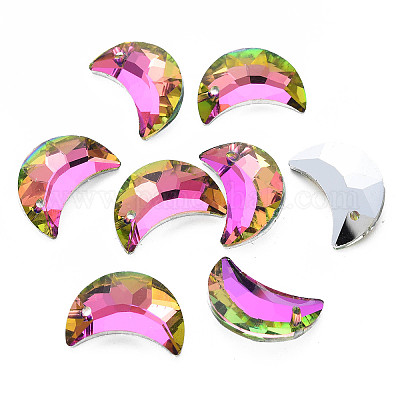 Electroplated Glass Pendants&nbsp;EGLA-N006-022B-1
