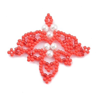 Seed Beads Beaded Charms&nbsp;PALLOY-MZ00385-01-1