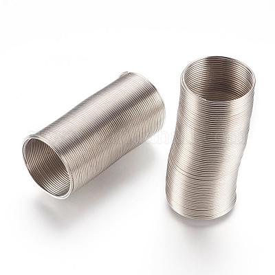 炭素鋼メモリーワイヤー  リング作りに  ニッケルフリー  プラチナ  20mm  22ゲージ（0.6mm）&nbsp;MW2.0cm-P-NF-1