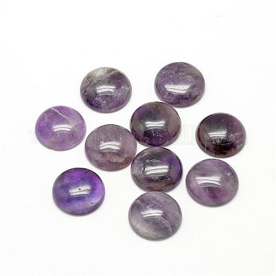 天然石アメジストカボション  半円/ドーム  20x6mm&nbsp;G-R416-20mm-30-1