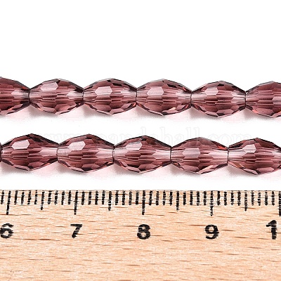 Transparent Glass Beads Strands&nbsp;EGLA-A037-T6x8mm-D13-1