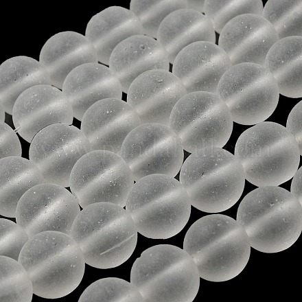 Baking Paint Transparent Glass Bead Strands&nbsp;GLAA-S031-10mm-13-1