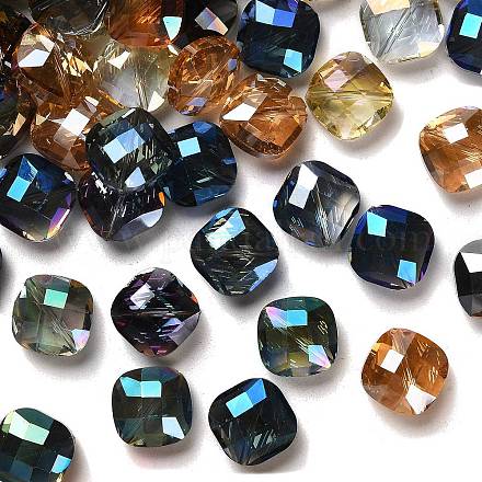 Electroplate Glass Beads Strands EGLA-D029-M-1