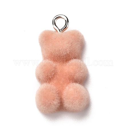 Flocky Resin Pendants RESI-D052-01C-1
