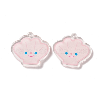Transparent Acrylic Pendants TACR-G038-06-1
