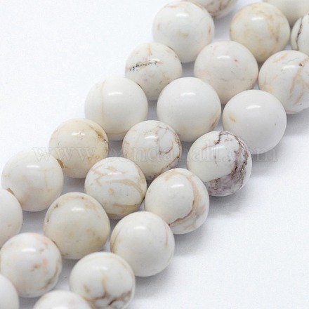 Natural Magnesite Beads Strands&nbsp;G-I199-27-6mm-1